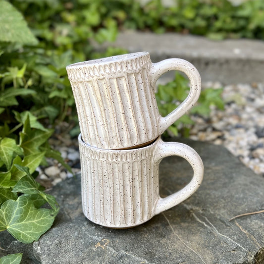 Carved Mugs - Small - White