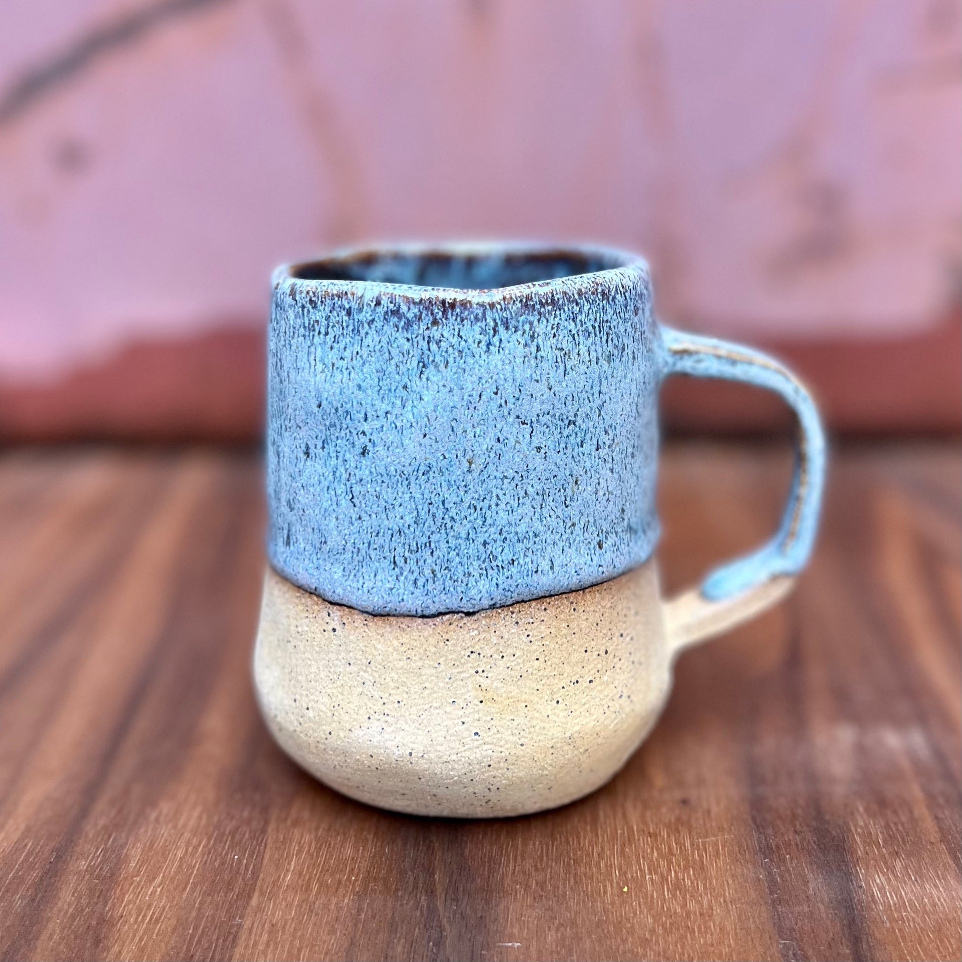 Handmade Slab Built Stoneware Mug 250 ml / 8 oz